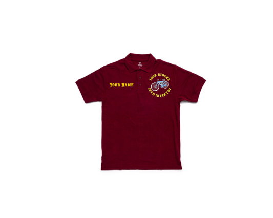 Iron Riders - Burgundy embroidered polo w/ name customization