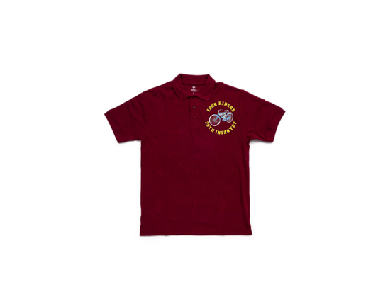 Iron Riders - Burgundy embroidered polo