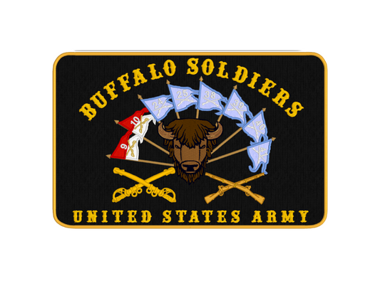 Buffalo Soldiers- Custom embroidered 6in. x 9in. patch